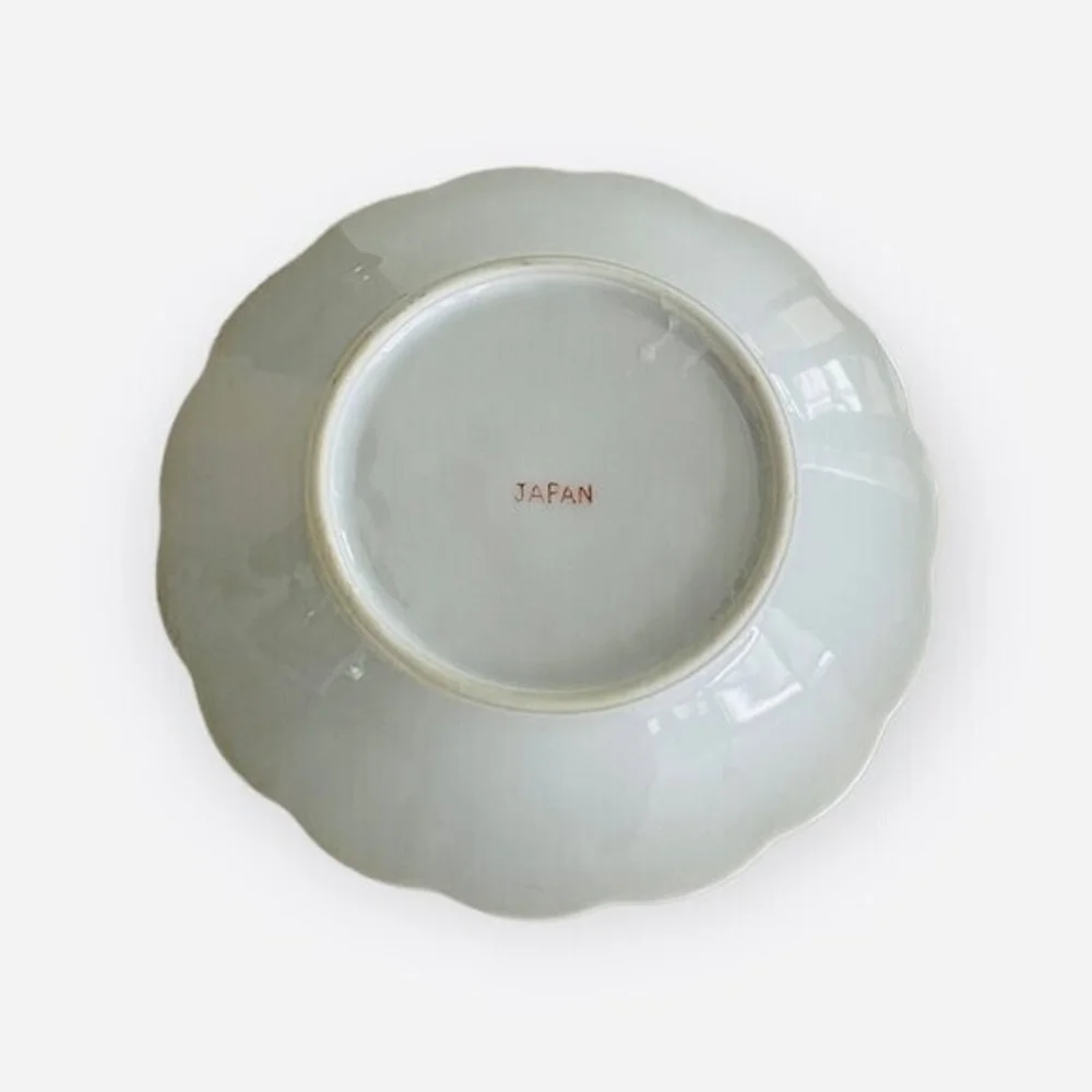Vintage Japan Porcelain Trinket Dish Good Luck Courting Couple Cupid 4.5